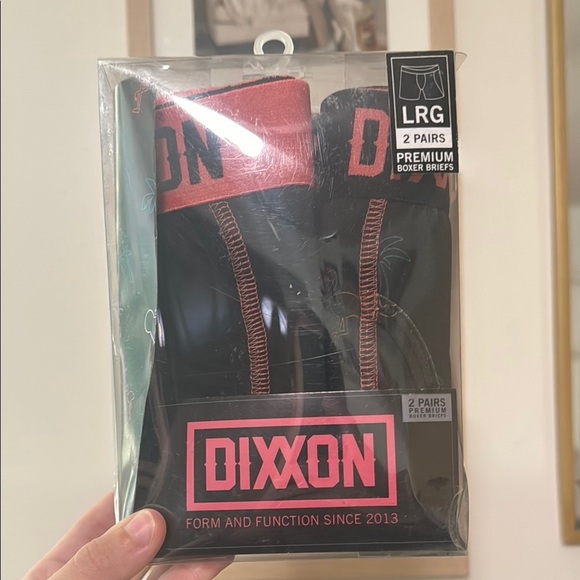 Dixxon Flannel Co Boxer Briefs Pink Black Flamingo Palms Martini Print L 2 Ps - Picture 1 of 3